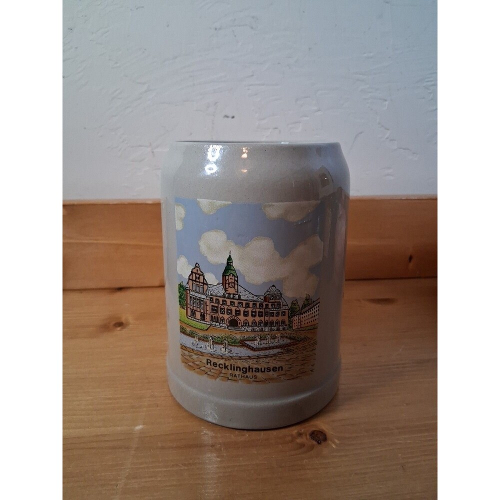 VTG Stoneware Beer Stein Gerz Recklinghausen Nathan's W. Germany ~5"